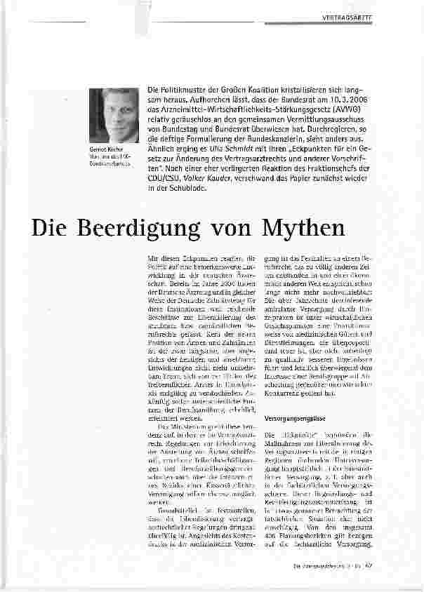 Vorschauseite 1: Die Beerdigung von Mythen