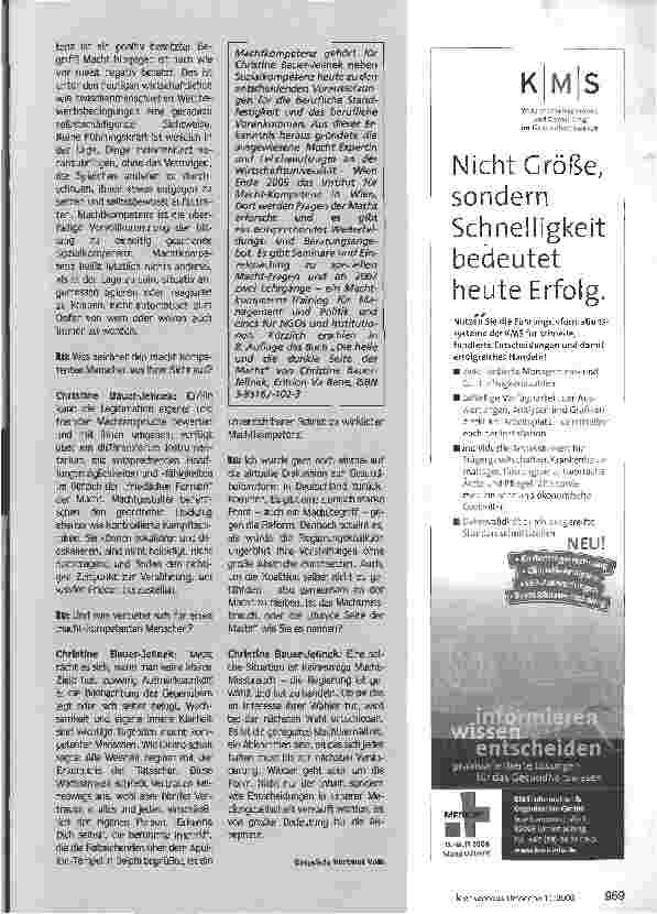 Vorschauseite 2: Ohne Macht geht es nicht - Machtkompetenz ist Vervollkommnung der Sozialkompetenz