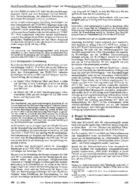 Vorschauseite 4: Ausgewählte Fragen bei der Anwendung des TVöD in der Praxis