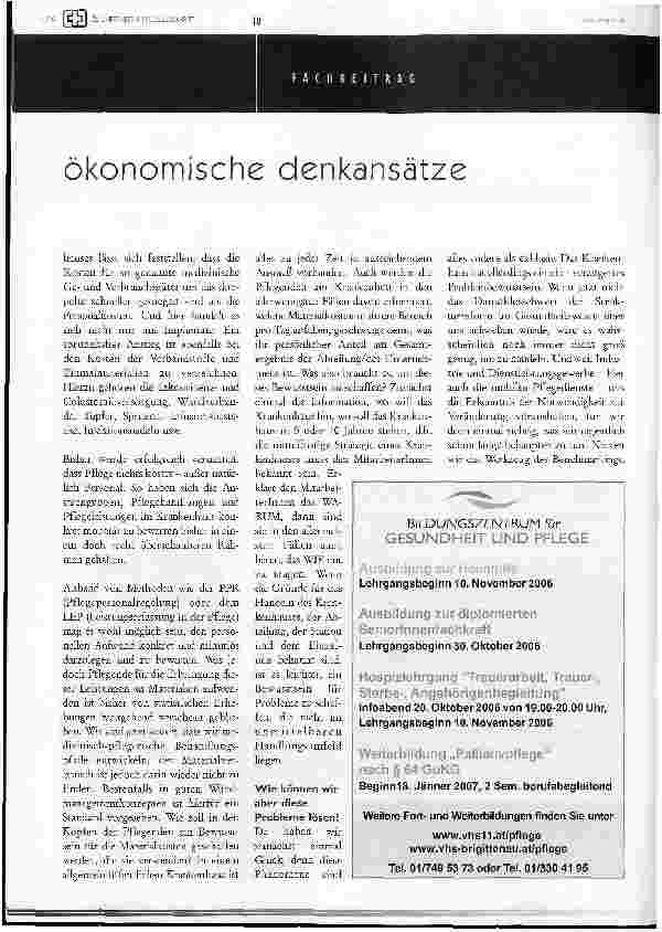 Vorschauseite 3: Ökonomische Denkansätze für den Pflegedienst eines allgemein-öffentlichen Krankenhauses