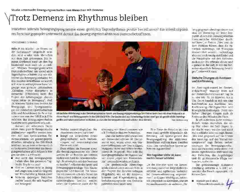 Vorschauseite 1: Trotz Demenz im Rhythmus bleiben