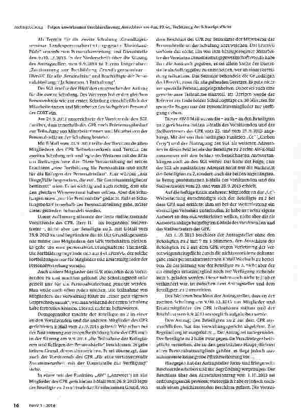 Vorschauseite 2: Folgen unwirksamer Beschlussfassung, Ausschluss aus dem Personalrat wegen Verletzung der Schweigepflicht
