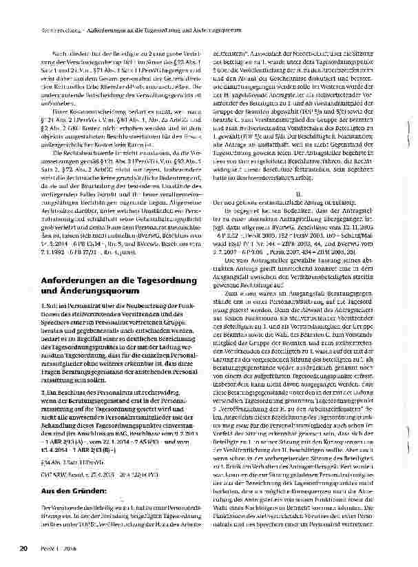 Vorschauseite 6: Folgen unwirksamer Beschlussfassung, Ausschluss aus dem Personalrat wegen Verletzung der Schweigepflicht