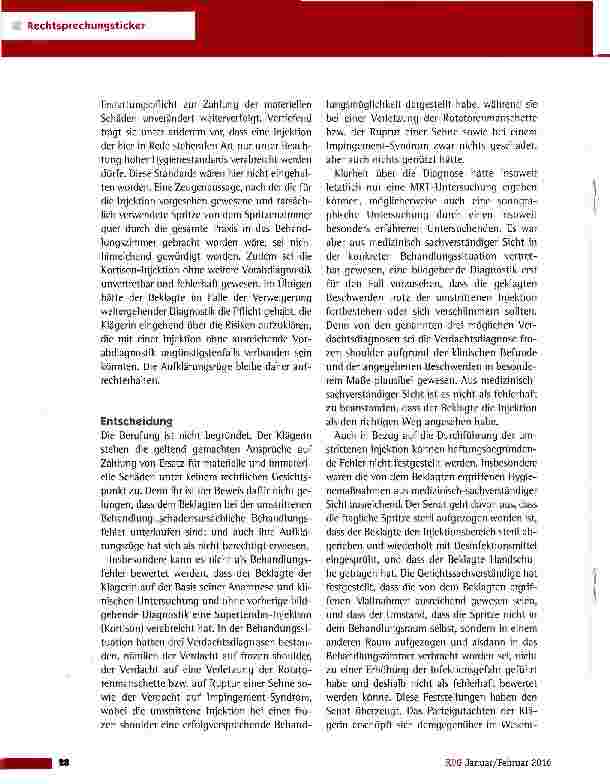 Vorschauseite 2: Staphylococcus aureus-Infektion infolge einer Injektion