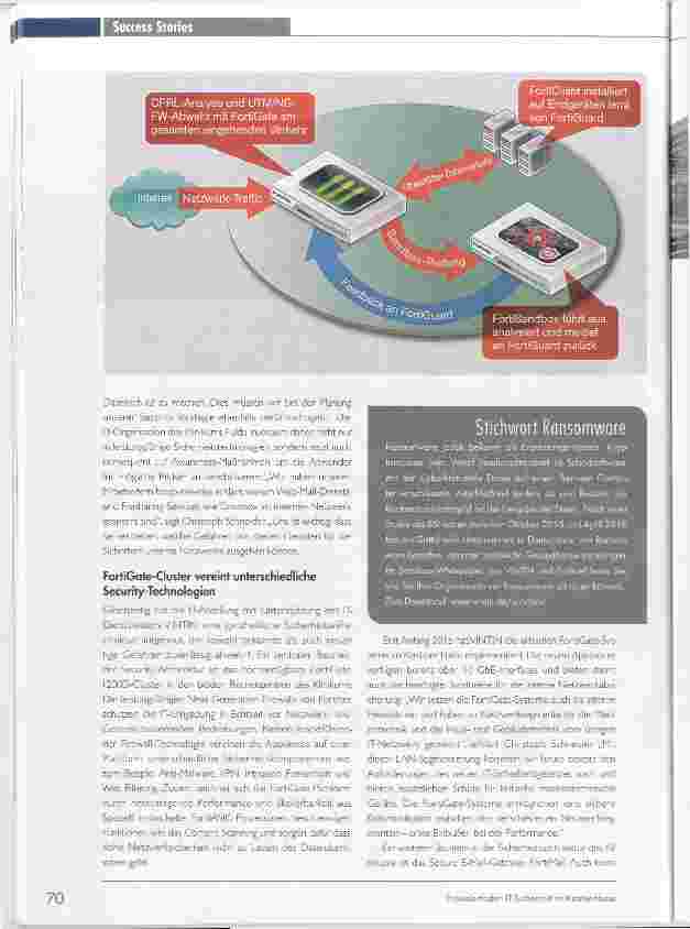 Vorschauseite 2: Klinikum Fulda trotzt Lucky & Co. mit Advanced Threat Protection Framework von Fortinet