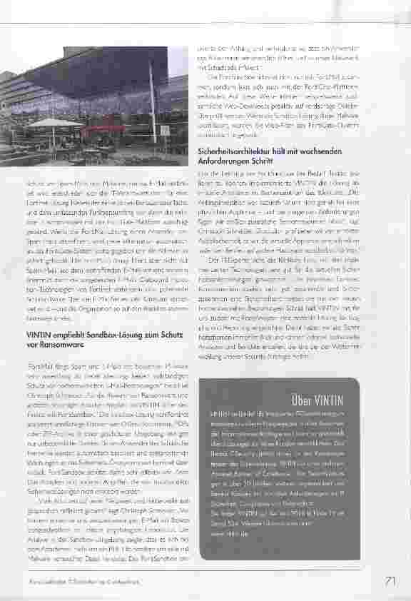 Vorschauseite 3: Klinikum Fulda trotzt Lucky & Co. mit Advanced Threat Protection Framework von Fortinet
