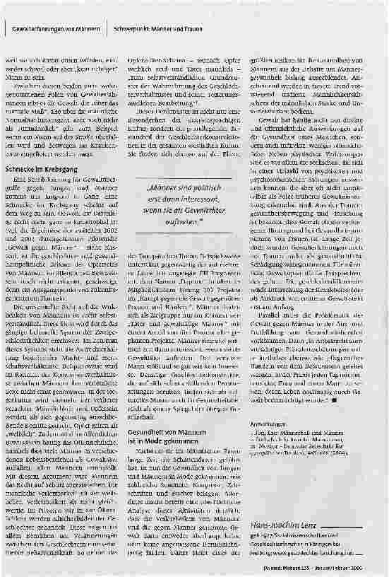 Vorschauseite 3: Gewalt gegen MännerDie Verleugnung der männlichen Verletzbarkeit