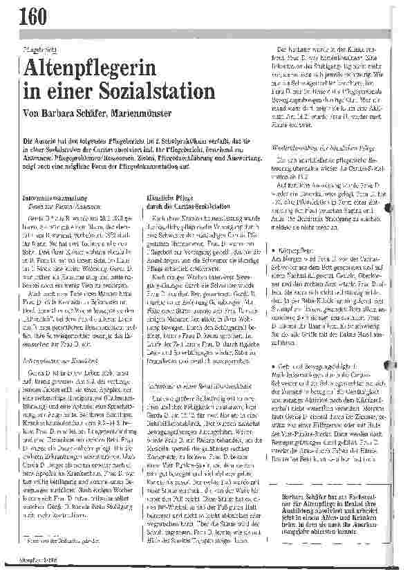 Vorschauseite 1: Altenpflegerin in einer Sozialstation