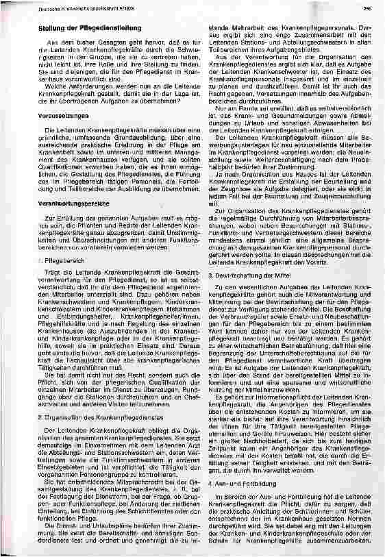 Vorschauseite 3: Die Stellung der Pflegediensleitung
