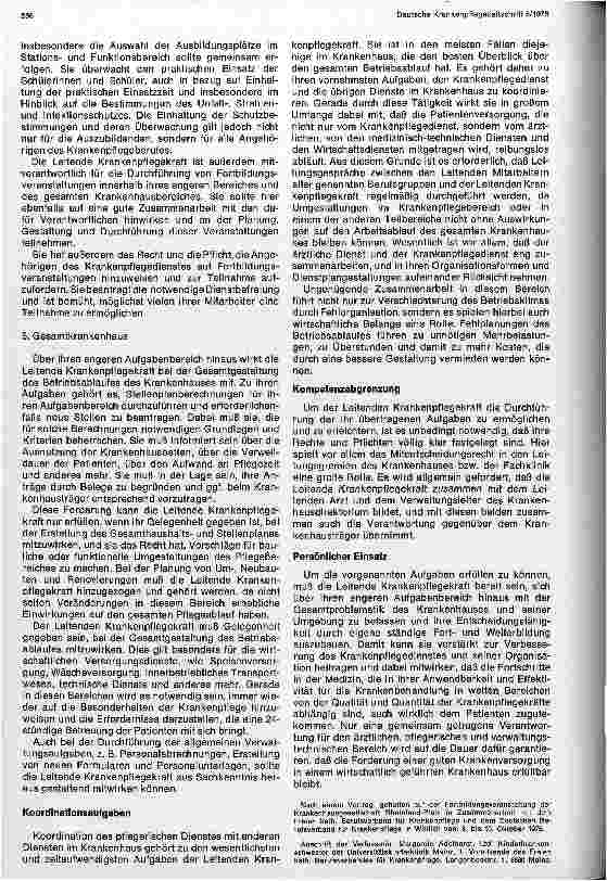 Vorschauseite 4: Die Stellung der Pflegediensleitung