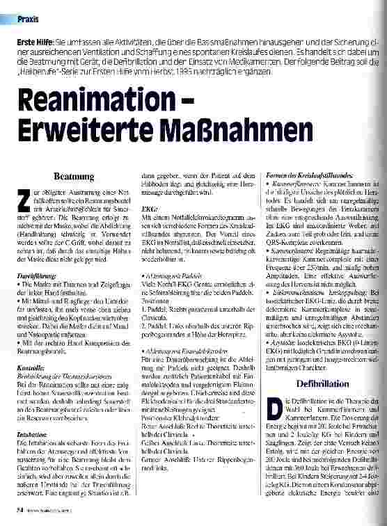 Vorschauseite 1: Reanimation - Erweiterte Maßnahmen