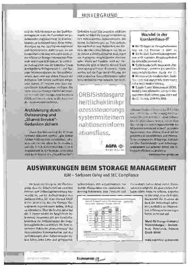 Vorschauseite 3: INFORMATIONSTECHNOLOGIE HILFT NEUE STRUKTURREFORMEN ZU REALISIERENIT-Markt im Gesundheitswesen im Dornröschenschlaf