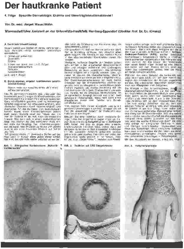 Vorschauseite 1: Der hautkranke Patient 4. Folge: Spezielle Dermatologie: Ekzeme und Unverträglichkeitsreaktion