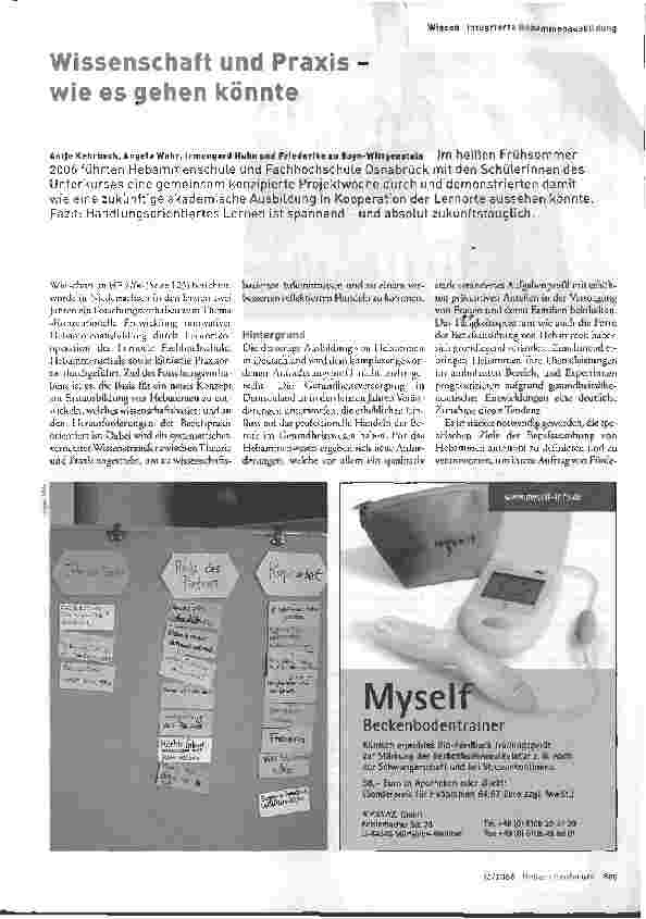 Vorschauseite 1: Wissenschaft und Praxis wie es gehen könnte