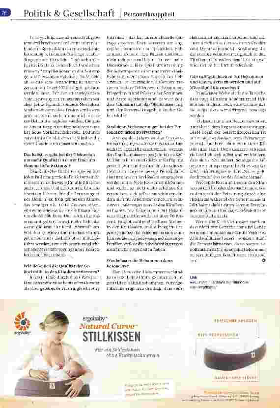 Vorschauseite 2: Personalknappheit in den Kliniken Es muss Schluss sein...!