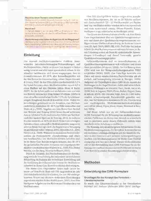 Vorschauseite 2: Medikationssicherheit im Home Care Bereich