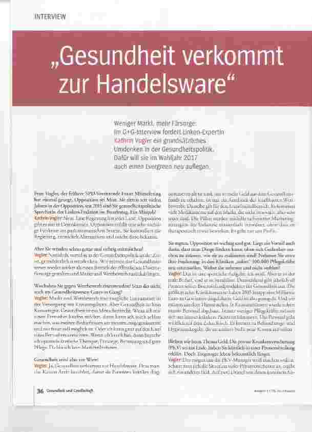 Vorschauseite 1: Gesundheit verkommt zur Handelsware