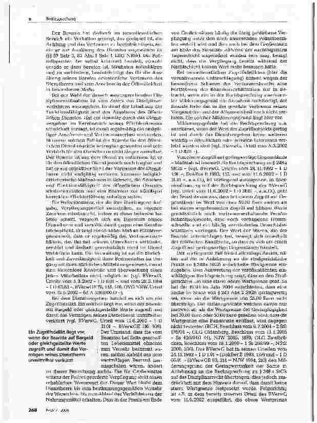 Vorschauseite 2: ZUM DISZIPLINARRECHTMilderungsgrund bei Disziplinarmaßnahme