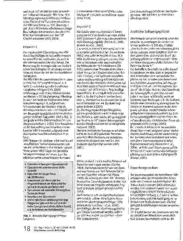 Vorschauseite 3: Umgang mit infektiösen Beschäftigten Aufgaben des Betriebsarztes