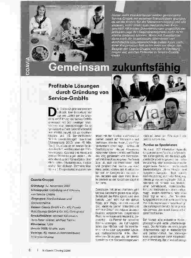 Vorschauseite 1: Gemeinsam zukunftsfähigProfitable Lösungen durch Gründung von Service-GmbHs