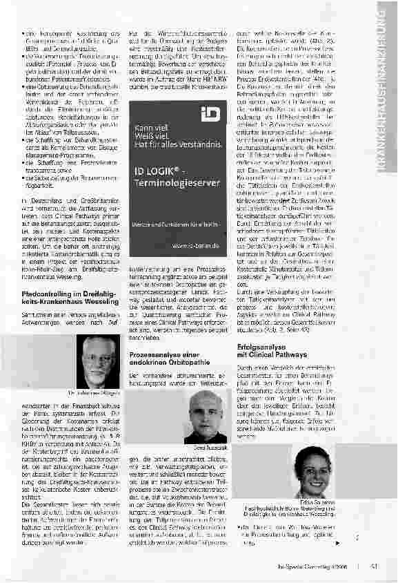 Vorschauseite 2: Prozesse ökonomisch bewertenClinical Pathways - Bedeutung, Gestaltung, Bewertung