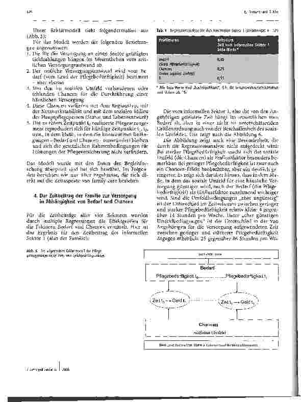 Vorschauseite 4: Der Einfluss von Bedarf und Chancen auf Pflegezeiten in häuslichen Pflegearrangements