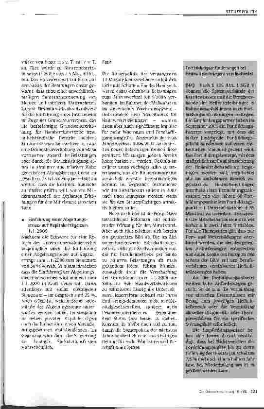 Vorschauseite 5: Licht und Schatten der aktuellen Steuerpolitik
