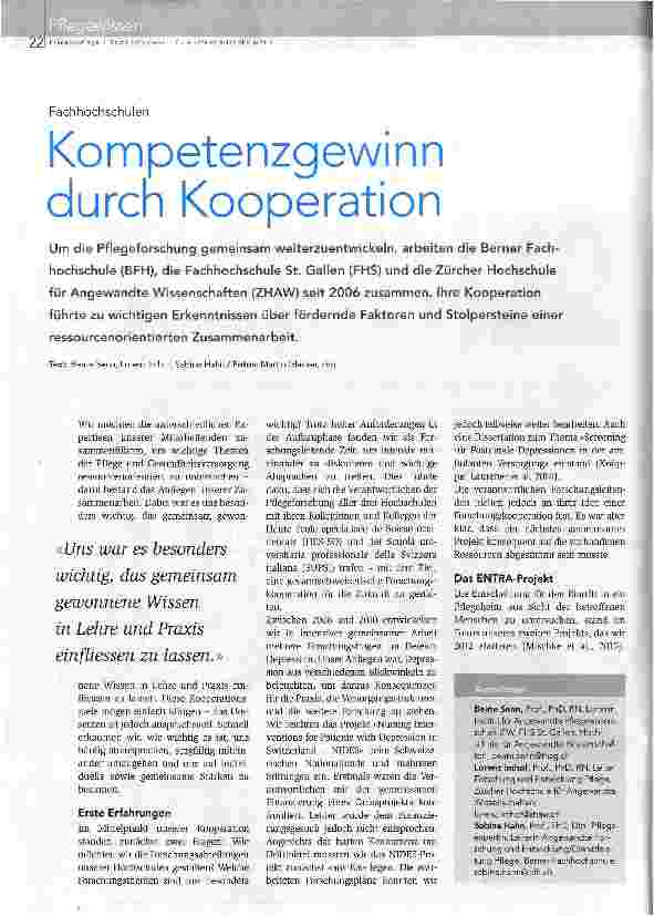 Vorschauseite 1: Kompetenzgewinn durch Kooperation