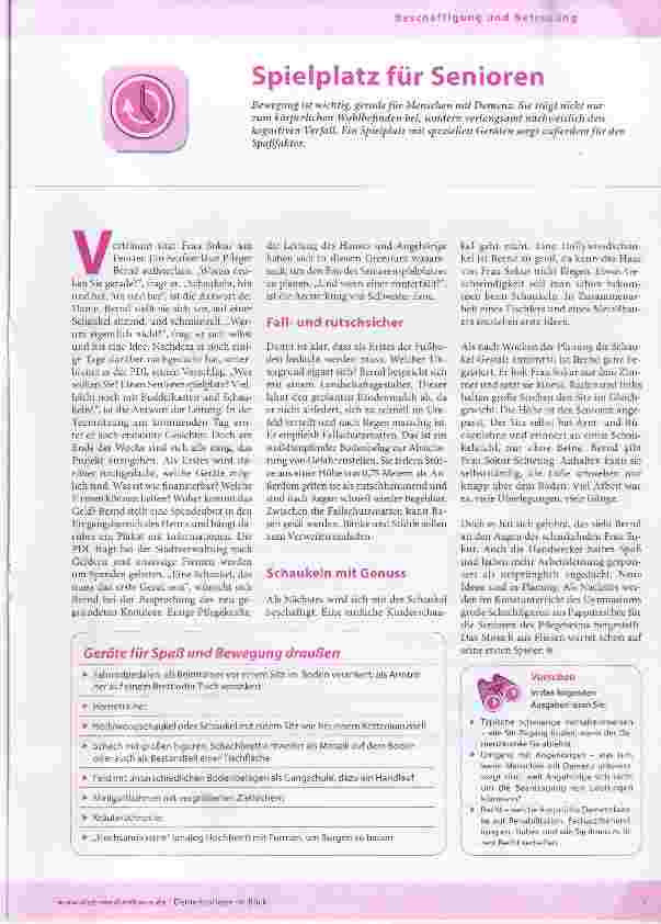 Vorschauseite 1: Spielplatz für Senioren