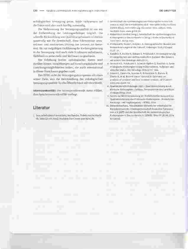 Vorschauseite 4: Krebsregistrierung in Deutschland