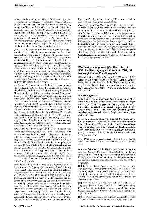 Vorschauseite 3: Eingruppierung - Entgeltgruppe S 14 Alt. 2 TVöD-BT-V/VKA-Tätigkeit im Sozialpsychiatrischen Dienst - Arbeitsvorgang TVöD-BT-VA/KA Entgeltgruppe S 14; BAT §22 Abs. 2