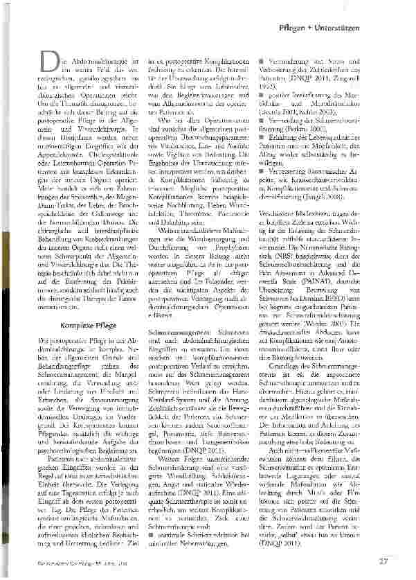 Vorschauseite 2: Abdominalchirurgie: Nach OP bestmöglich unterstützen