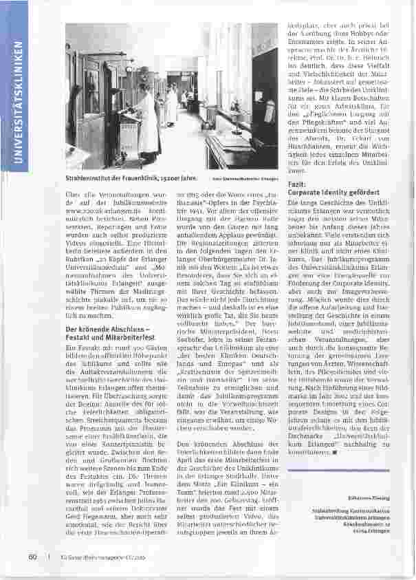 Vorschauseite 4: 200 Jahre Universitätsklinikum Erlangen