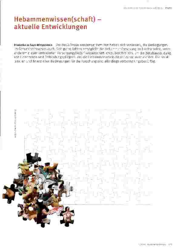 Vorschauseite 1: Hebammenwissen(schaft) -aktuelle Entwicklungen