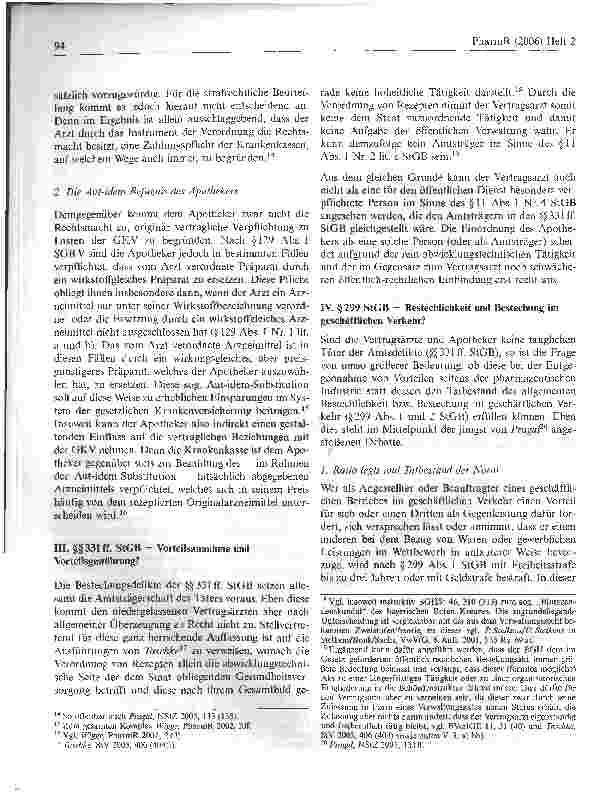 Vorschauseite 3: Vertragsärzte und Apotheker als Straftäter? - eine strafrechtliche Bewertung des Pharma-Marketings