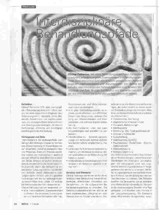 Vorschauseite 1: Interdisziplinäre Behandlungspfade