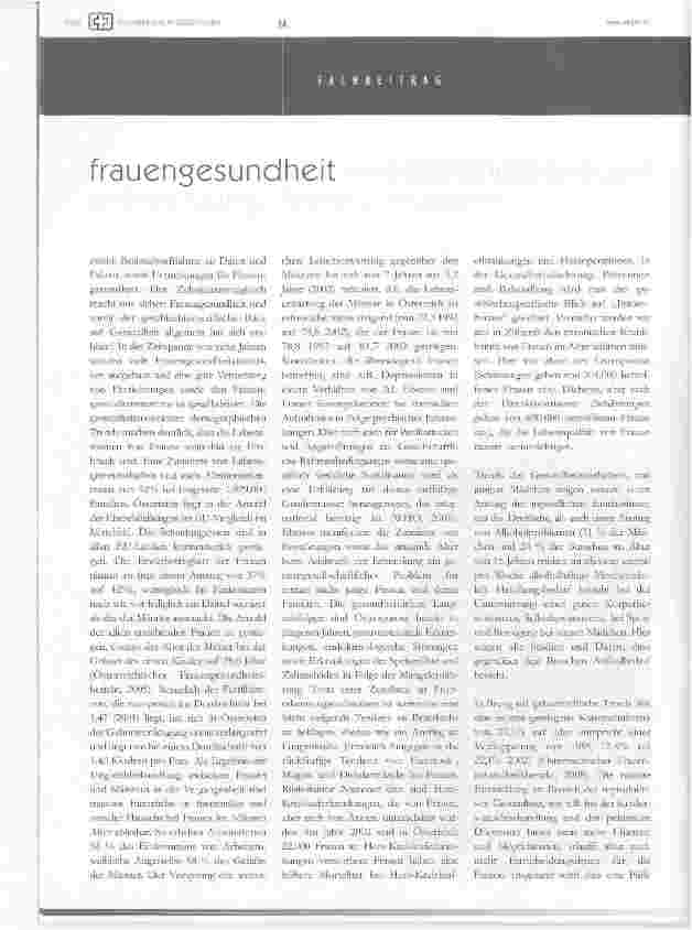 Vorschauseite 3: Frauengesundheit in Österreich Entwicklung, Fakten, Modelle