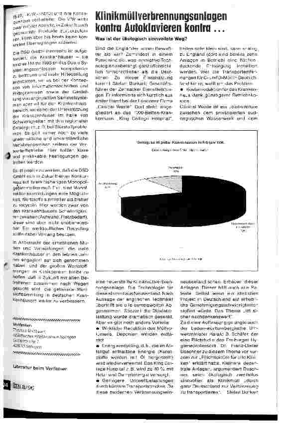 Vorschauseite 4: Neues Entsorgungskonzept-bisher sehen die Krankenhäuser keine Vorteile Unsicherheiten, Unklarheiten und großer Nachbesserungsbedarf beim Remedica-Projekt