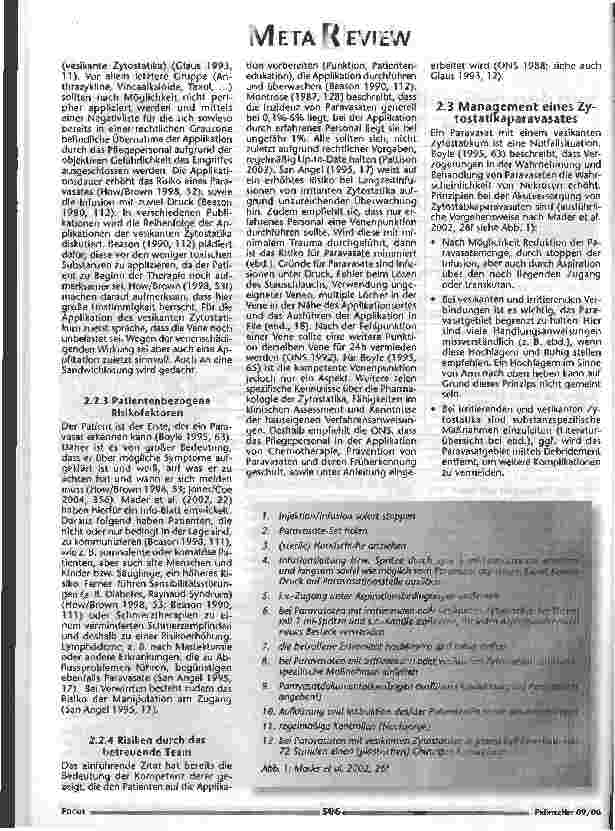 Vorschauseite 3: Prävention und Management von Zytostatika-Paravasaten aus der pflegerischen Perspektive