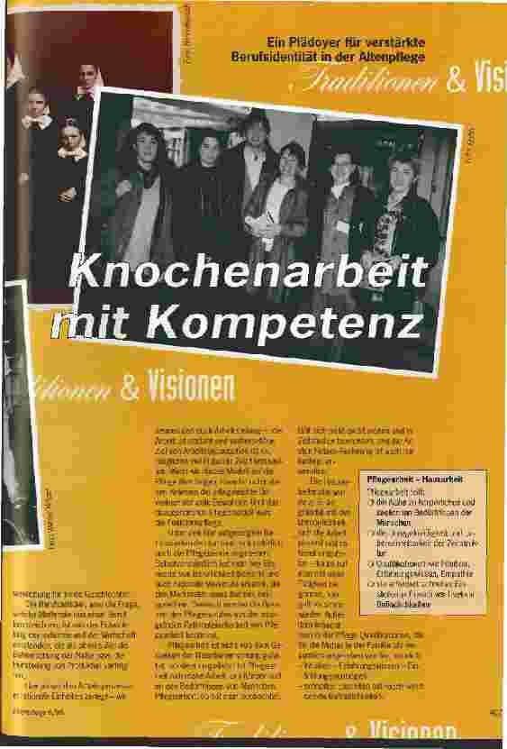 Vorschauseite 1: Knochenarbeit mit Kompetenz Ein Plädoyer für verstärkte Berufsidentität in der Altenpflege