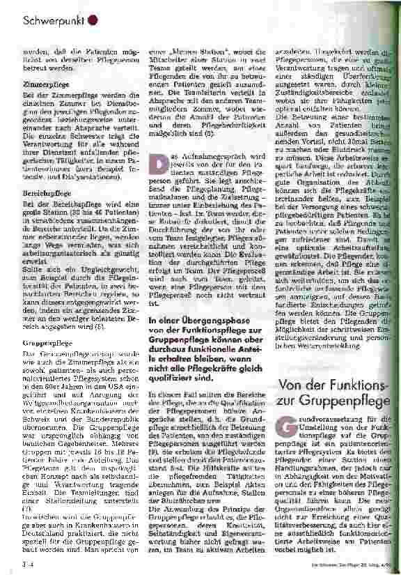 Vorschauseite 5: Gruppenpflege - Wege zur patientenorientierten Pflege 1. Teil