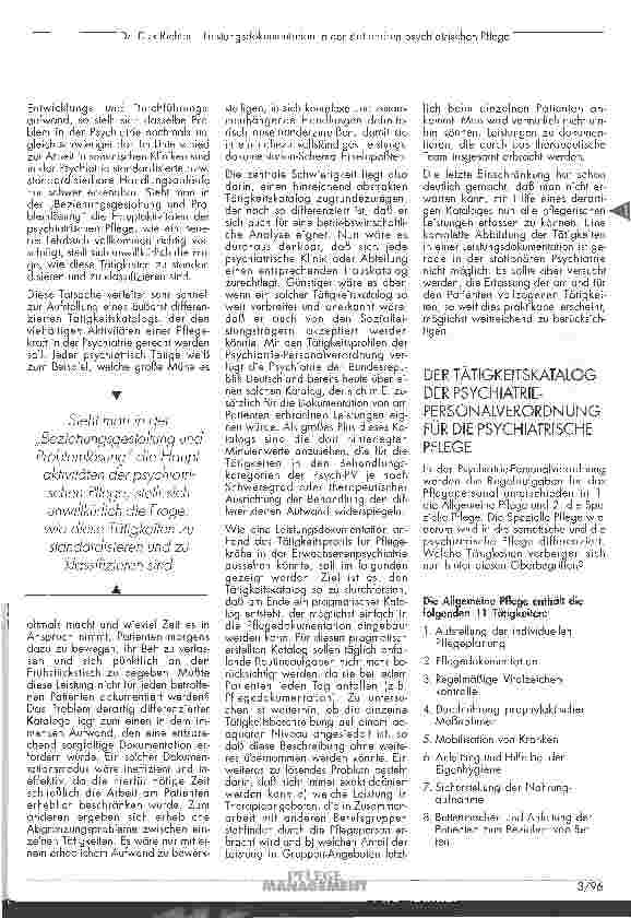 Vorschauseite 2: Leistungsdokumentation in der stationären psychiatrischen Pflege