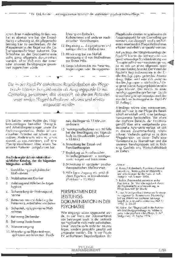 Vorschauseite 4: Leistungsdokumentation in der stationären psychiatrischen Pflege