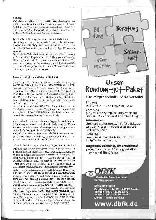 Vorschauseite 4: Neue Produkte zur Qualitätssicherung im Pflegebereich