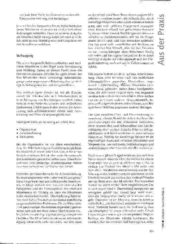 Vorschauseite 4: Kostenfaktor Mobbing