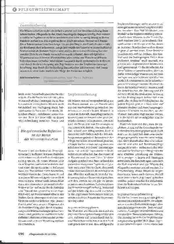 Vorschauseite 3: Wissenstransfer zwischen Theorie und Praxis: Wie die beste Pflege zum Patienten kommt