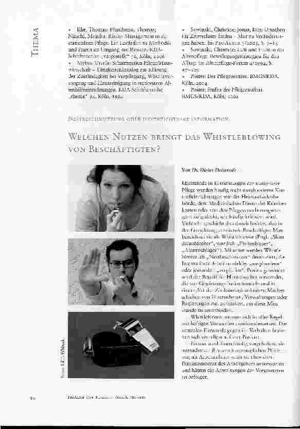 Vorschauseite 1: NESTBESCHMUTZUNG ODER UNVERZICHTBARE INFORMATION: WELCHEN NUTZEN BRINGT DAS WHISTLEBLOWING VON BESCHÄFTIGTEN?