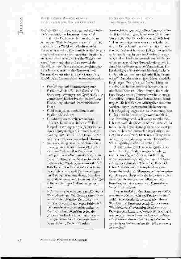 Vorschauseite 3: NESTBESCHMUTZUNG ODER UNVERZICHTBARE INFORMATION: WELCHEN NUTZEN BRINGT DAS WHISTLEBLOWING VON BESCHÄFTIGTEN?