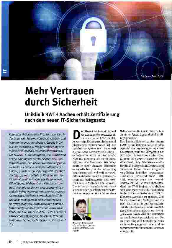 Vorschauseite 1: Mehr Vertrauen durch Sicherheit