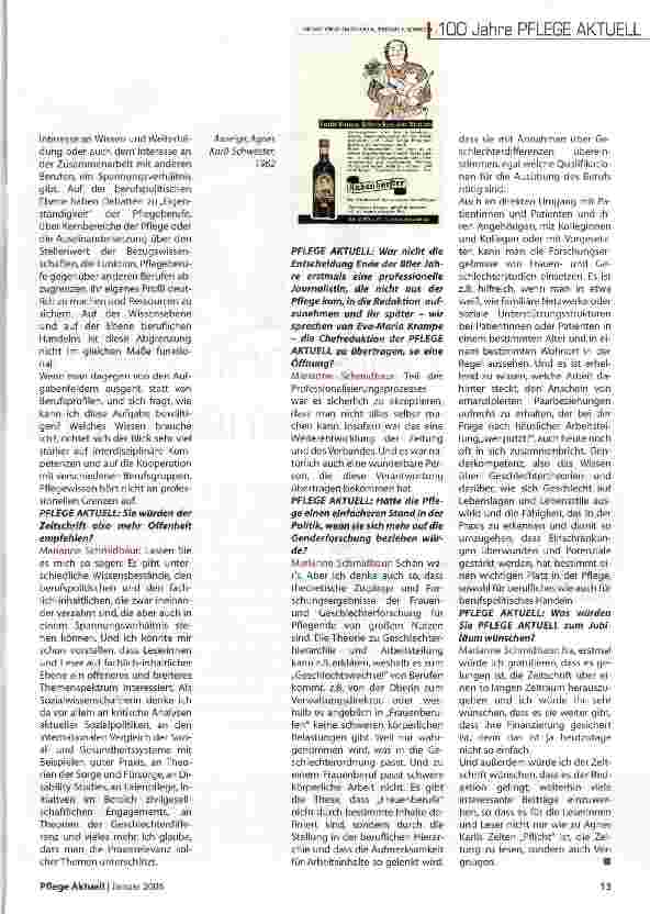 Vorschauseite 4: Ein Spiegel der Pflege
